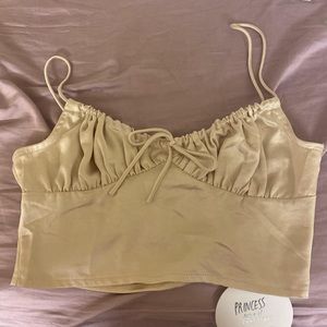 Princess Polly satin rouched top